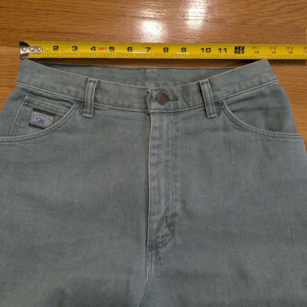 Wrangler Women Jeans Light Green Straight Leg Size 10 - Picture 6 of 9